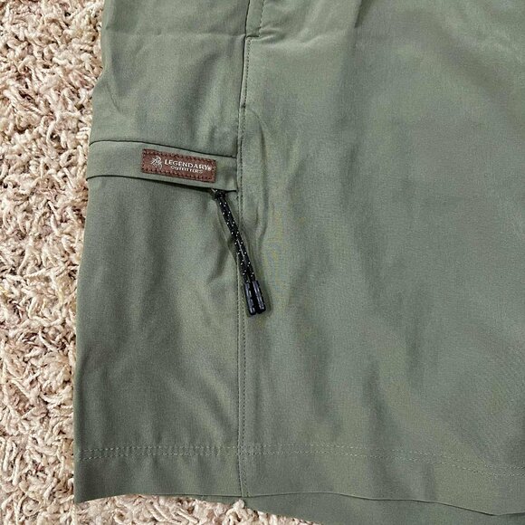 Legendary Outfitters Men’s Cargo Tech Shorts Green, Size 34 (New) - Picture 7 of 12